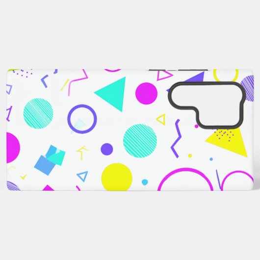 Retro 80s Memphis Geometric Pattern Samsung Galaxyケース (裏面横)