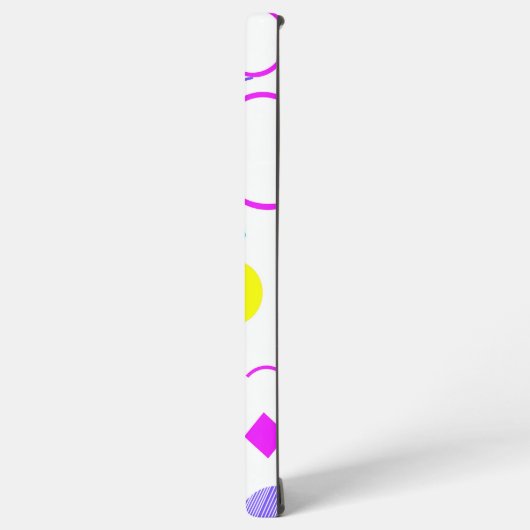 Retro 80s Memphis Geometric Pattern Samsung Galaxyケース (左側面)