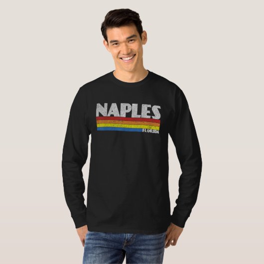 Retro 80s Naples Florida FL Souvenir Tシャツ (正面フル)
