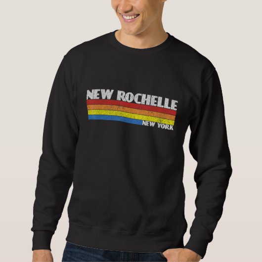 Retro 80s New Rochelle New York NY Souvenir スウェットシャツ (正面)