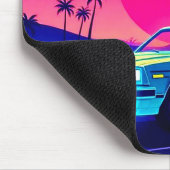 Retro 80s Outrun Sunset XL Gaming Desk Mat マウスパッド (コーナー)
