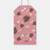 Retro 80's Pink Baby Hippo Birthday ギフトタグ (裏面)