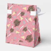 Retro 80's Pink Baby Hippo Birthday フェイバーボックス (裏面サイド)