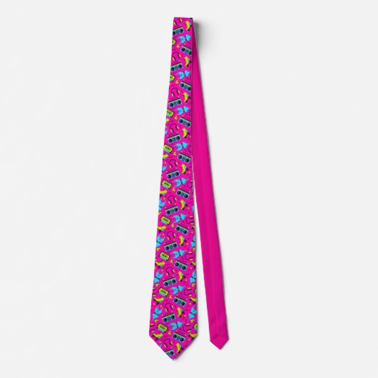 Retro 80s Pop Culture Custom Necktie ネクタイ (正面)