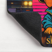Retro 80s Short King Dachshund Mouse Pad マウスパッド (コーナー)