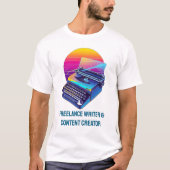 Retro 80s Synthwave Freelance Writer Tシャツ (正面)