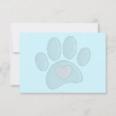 Retro 80s Video Game 8 Bit Pixel Art Dog Paw Print ノートカード (裏面)
