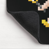 Retro 80s Video Game Pixel Art Badminton Player  マウスパッド (コーナー)