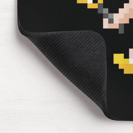 Retro 80s Video Game Pixel Art Badminton Player  マウスパッド (コーナー)