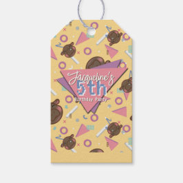 Retro 80's Yellow Baby Hippo Birthday ギフトタグ