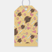 Retro 80's Yellow Baby Hippo Birthday ギフトタグ (裏面)