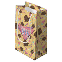 Retro 80's Yellow Baby Hippo Birthday スモールペーパーバッグ