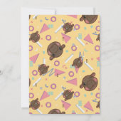 Retro 80's Yellow Baby Hippo Birthday Invitation 招待状 (裏面)