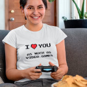 Retro 8-bit Video Gamer | 彼氏 彼女 Tシャツ