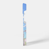 Retro 90s Aesthetic Anime Cityscape - Lo-Fi Night  iPhoneケース (左側面)