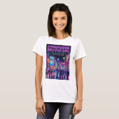 Retro 90s City Pop Night: Neon Tokyo & Osaka Rain Tシャツ (正面フル)