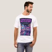 Retro 90s City Pop Night: Neon Tokyo & Osaka Rain Tシャツ (正面フル)