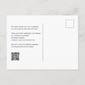 Retro 90s Full Photo Wedding Save The Date 案内ポストカード (裏面)