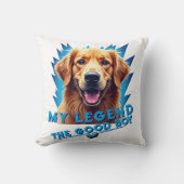 Retro 90s Golden Retriever Mascot Custom Gifts クッション (正面)