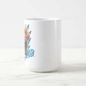 Retro 90s Golden Retriever Mascot Custom Gifts コーヒーマグカップ (中央)