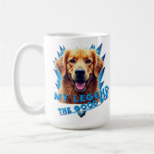 Retro 90s Golden Retriever Mascot Custom Gifts コーヒーマグカップ (左)