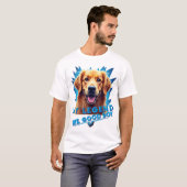 Retro 90s Golden Retriever Mascot Custom Gifts Tシャツ (正面フル)