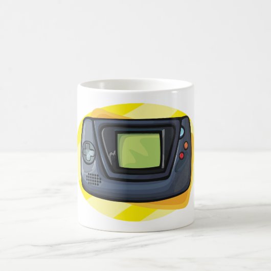 Retro 90s Handheld Game Console Gamer コーヒーマグカップ (中央)