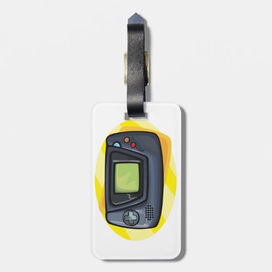 Retro 90s Handheld Game Console Gamer ラゲッジタグ (裏面縦)