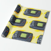 Retro 90s Handheld Game Console Gamer ラッピングペーパー (アンロールド)