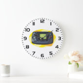 Retro 90s Handheld Game Console Gamer ラージ壁時計 (ホーム)