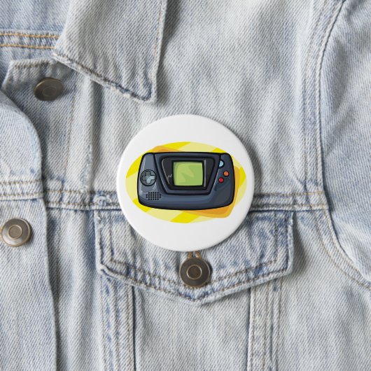 Retro 90s Handheld Game Console Gamer 缶バッジ (インサイチュ)