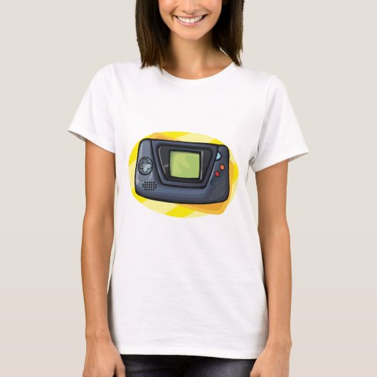 Retro 90s Handheld Game Console Gamer Tシャツ (正面)