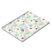 Retro 90s Memphis Aesthetic Pattern ノートブック (左側)