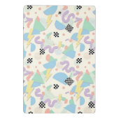 Retro 90s Memphis Aesthetic Pattern ミニクリップボード (裏面)