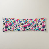 Retro 90s Memphis Geometric Neon Bold Body Pillow ボディピロー (裏面)