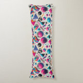 Retro 90s Memphis Geometric Neon Bold Body Pillow ボディピロー (正面縦)