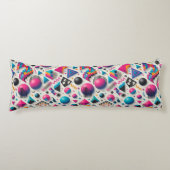 Retro 90s Memphis Geometric Neon Bold Body Pillow ボディピロー (正面)