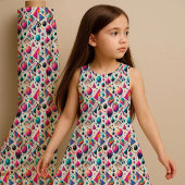 Retro 90s Memphis Geometric Neon Bold Fabric Print ファブリック