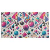 Retro 90s Memphis Geometric Neon Bold Pillowcase 枕カバー (正面右)