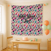 Retro 90s Memphis Geometric Neon Bold Wall Tapestr タペストリー