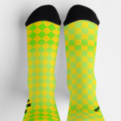 Retro 90s Mismatched Checkerboard Odd Socks ソックス (上部)