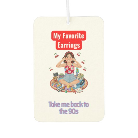 `Retro 90s Nostalgia Girl Aesthetic カーエアーフレッシュナー (正面)