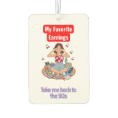 `Retro 90s Nostalgia Girl Aesthetic カーエアーフレッシュナー (裏面)