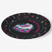 Retro 90s Roller Skating Party ペーパープレート (アングル)