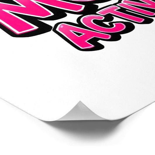 Retro 90s "Sass Mode Activated" ポスター (角)