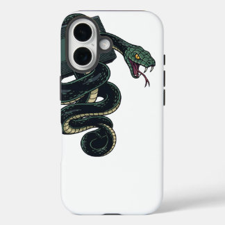 Retro 90s Snake Wrapped Around VHS Tape iPhone 16ケース