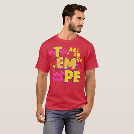Retro 90s Tempe Arizona Tシャツ (正面フル)