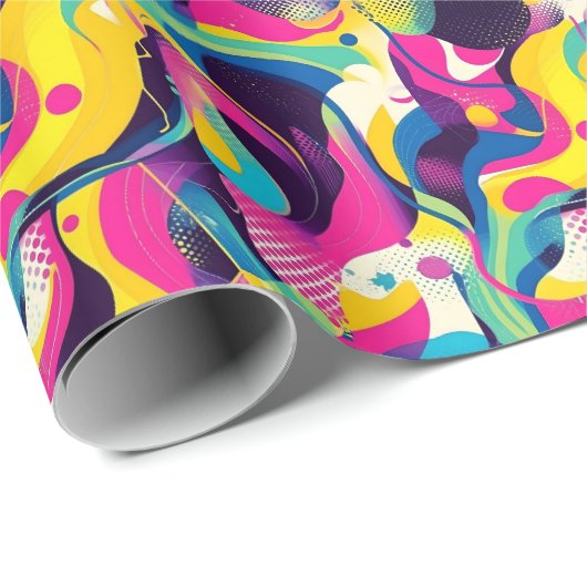 Retro 90s tiled pattern party  ラッピングペーパー (ロールコーナー)