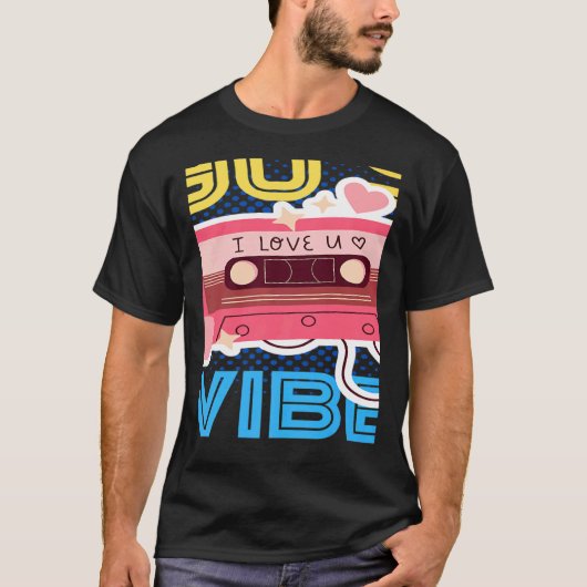 Retro 90's Vibe with Cassette 1990s Music 90s Cost Tシャツ (正面)