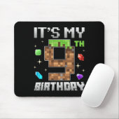 Retro 9th Birthday Boy Level 9 Video Gamer Pixel G マウスパッド (マウス)